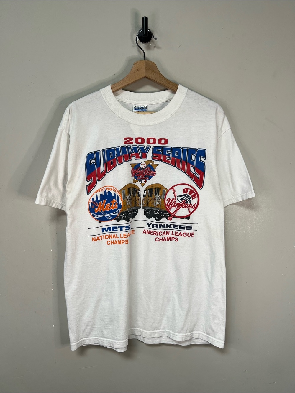 Y2K New York Subway Series Baseball Shirt